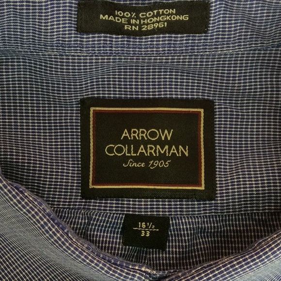 FINAL SALE PRICE Arrow Casual Button Down Shirt in Size 16.5 / 33 - Picture 6 of 8